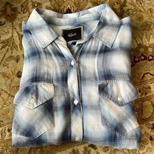 Rails Hunter Button Down - Size L - Blue / White!
